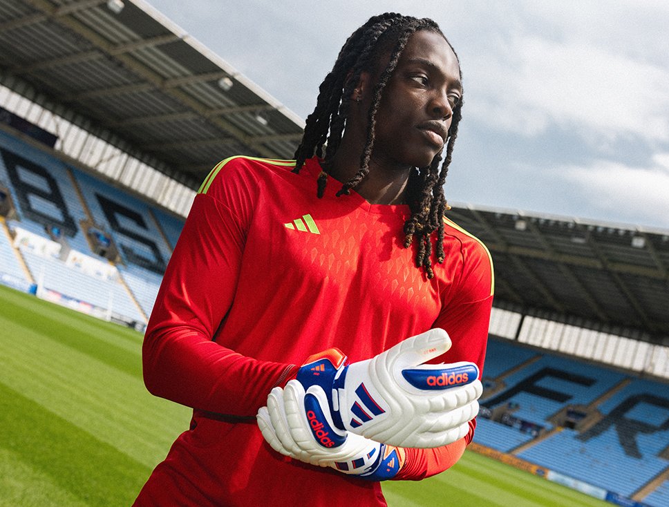 Goalkeeper Clothing featuring adidas Goalkeeper Top in red & adidas Copa Pro Gloves