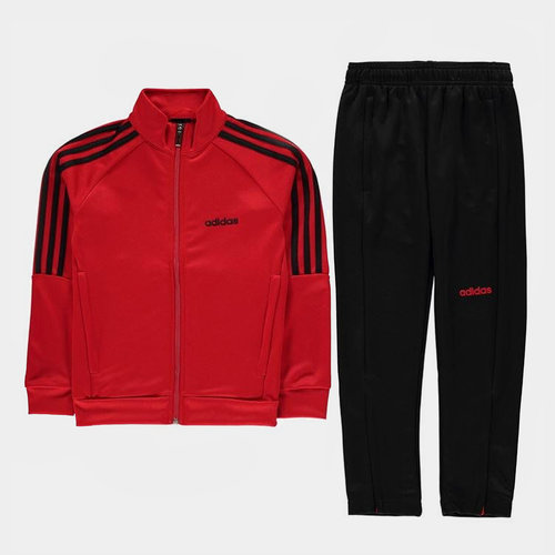 adidas black tracksuit junior